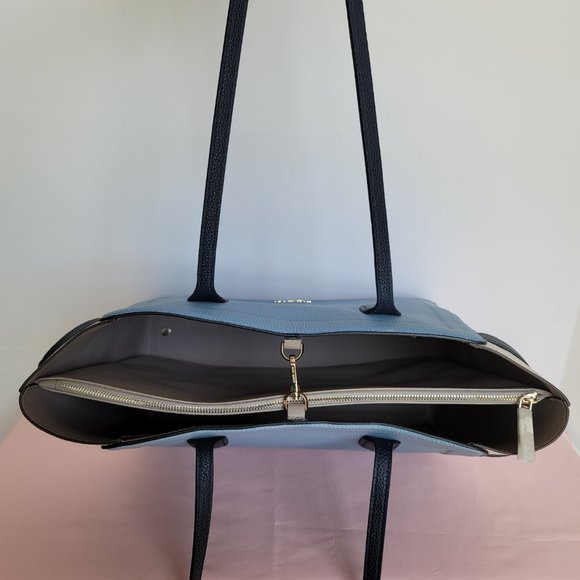KATE SPADE Knott Colorblocked Pebbled Leather Large Tote- Morning Sky Multi 🎈⭐ - Picture 11 of 16